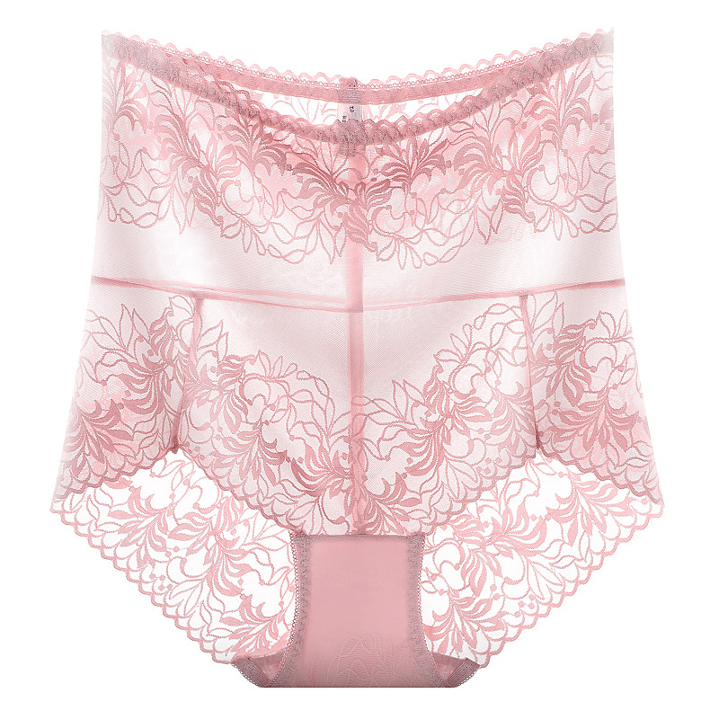 Γυναικεία δαντελένια εσώρουχα με ψηλή μέση για διαμόρφωση της κοιλιάς και ανύψωση γλουτών; διαπνοή, γρήγορο στέγνωμα; επένδυση από βαμβακερό καβάλο; νάιλον 70–80%