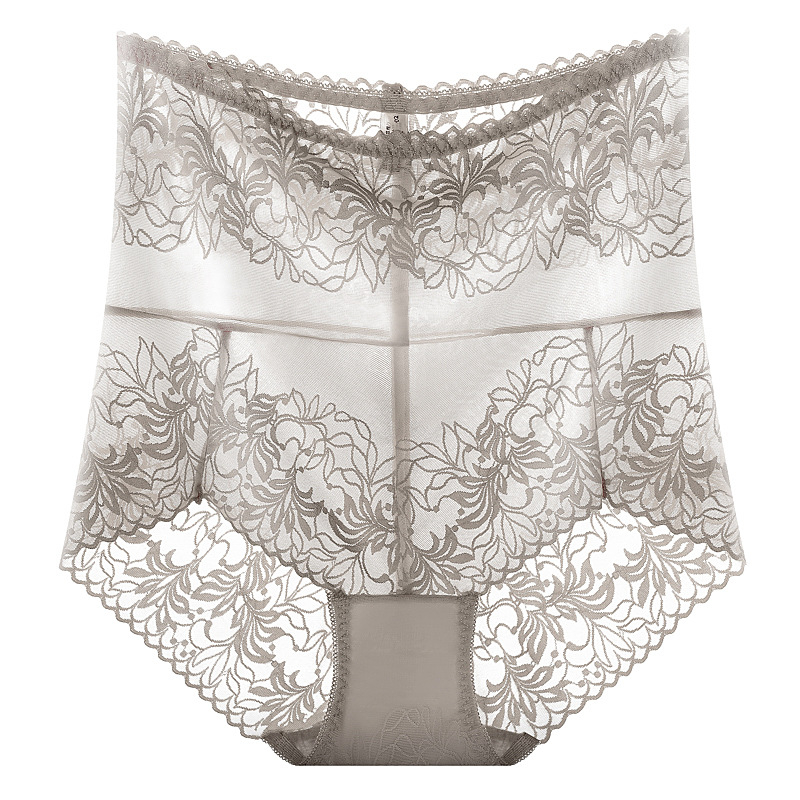 Γυναικεία δαντελένια εσώρουχα με ψηλή μέση για διαμόρφωση της κοιλιάς και ανύψωση γλουτών; διαπνοή, γρήγορο στέγνωμα; επένδυση από βαμβακερό καβάλο; νάιλον 70–80%