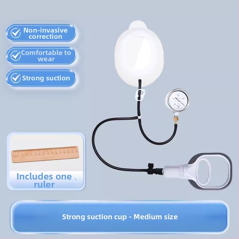 Коректор за фуниеобразен гръден кош с вакуумна чашка — силиконово тяло, модел YKS-4031, марка Medium