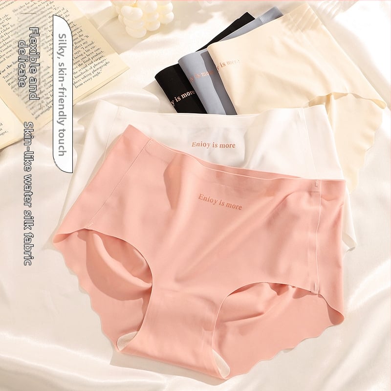 Γυναικείο εσώρουχο Ice Silk, διαπνέον, μεσαίας μέσης, κύριο ύφασμα 90–95% νάιλον, επένδυση καβάλου 80–90% Mulberry μετάξι