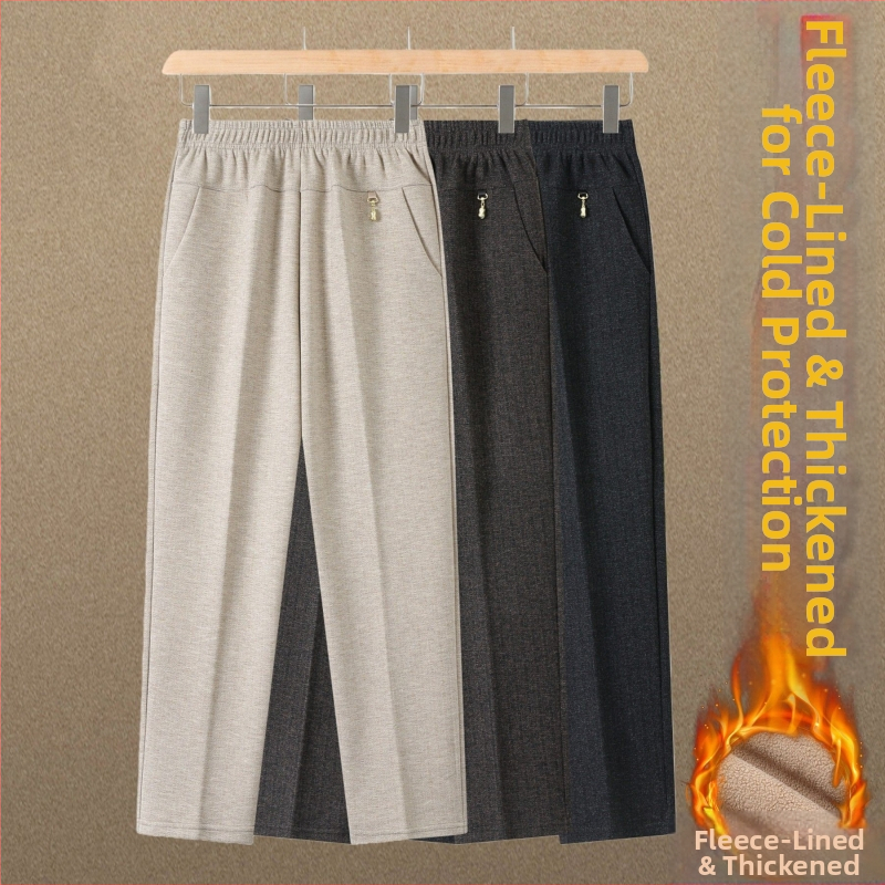 Női téli meleg nadrág, magas derékkal, egyenes és széles szárú, 2025