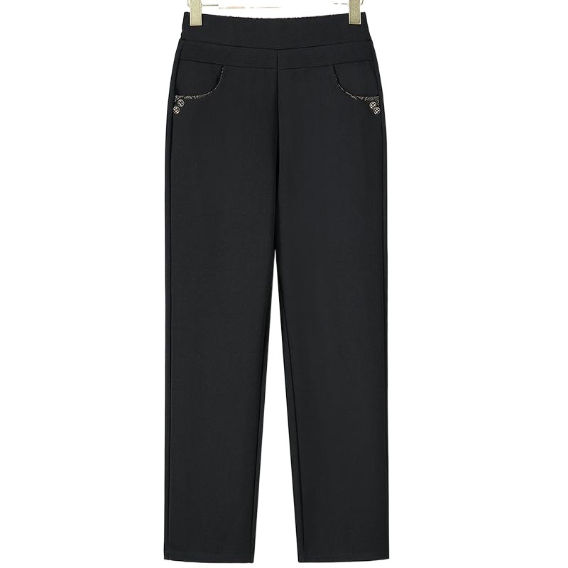 Dámske zimné nohavice s rovným strihom, elastický pás, hrubý polyester ≥95%, štýl temperament commuter