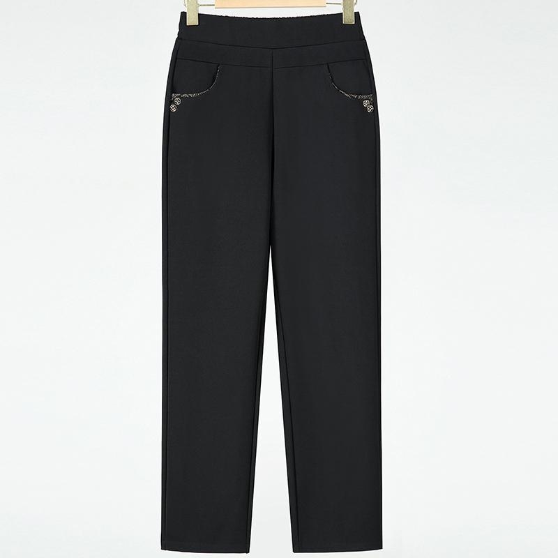 Dámske zimné nohavice s rovným strihom, elastický pás, hrubý polyester ≥95%, štýl temperament commuter