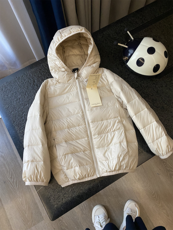 Koreai stílusú gyerek pehelydzseki, nylon külső, pamut bélés, kacsa pehelytöltés, újszülötteknek