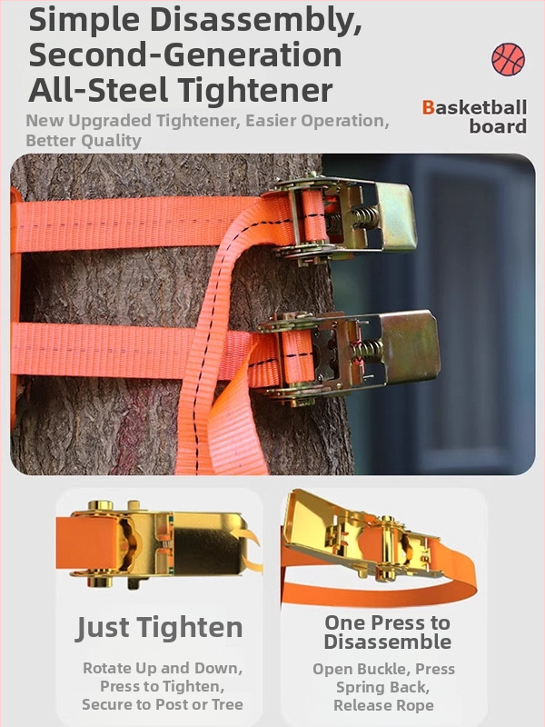 Stojan na basketbal s doskou, nehrdzavejúca oceľ, snap-on inštalácia, prenosný pre domáce použitie/park