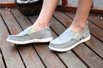 Ανδρικά Παπούτσια Καμβά Slip-On, Διαπνοή, Χαμηλό Κάτω Μέρος, EVA Σόλα, Τετράγωνος Άκρη