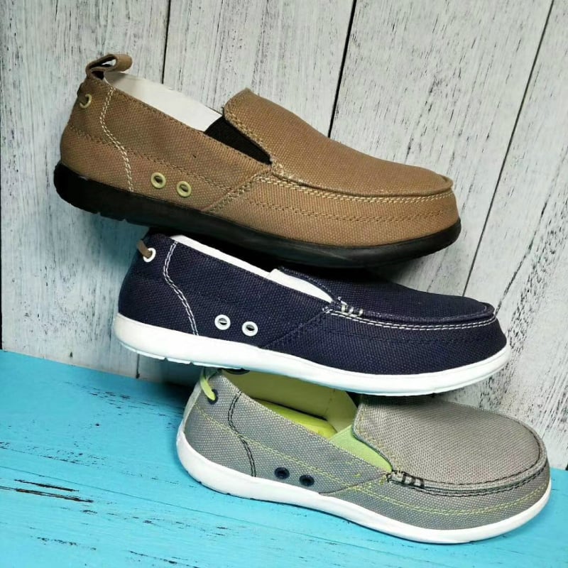 Ανδρικά Παπούτσια Καμβά Slip-On, Διαπνοή, Χαμηλό Κάτω Μέρος, EVA Σόλα, Τετράγωνος Άκρη