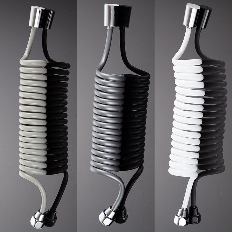 TPU телескопичен душ маркуч, с резба, модел RG010, 1.6 MPa, латунов конектор