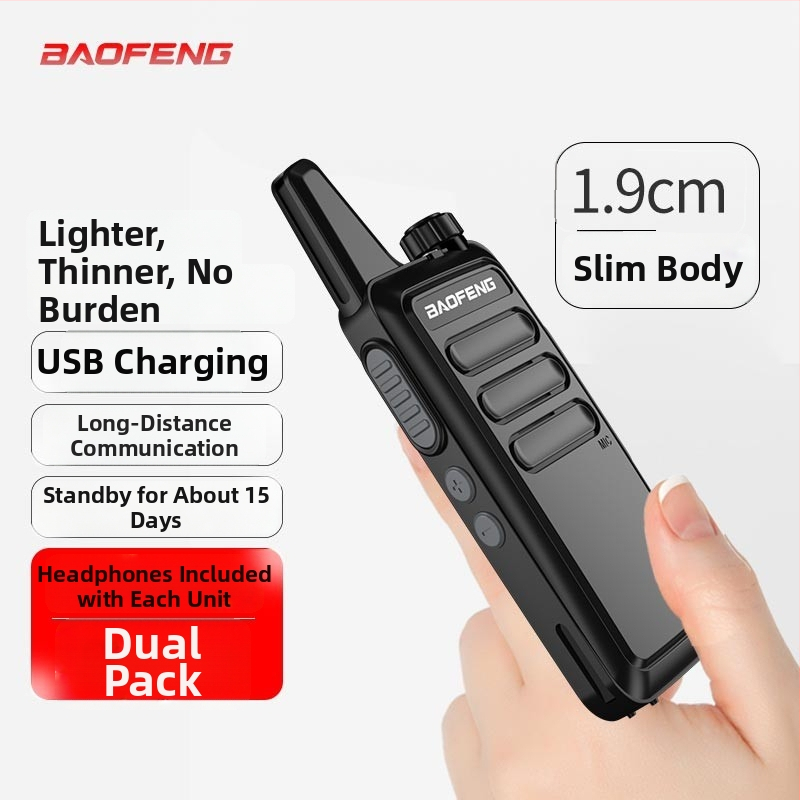 BF-888S PLUS analóg kézi walkie-talkie, dupla készlet, 5W, 16 csatorna, hatótáv 5–10 km