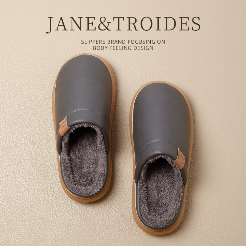 Παντόφλες για ενήλικες – Unisex, PU επάνω μέρος, σόλα EVA, παχύς πάτος, στρογγυλή μύτη