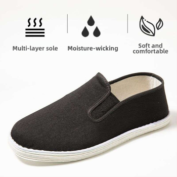 Unisex υφασμάτινα παπούτσια με πολύστρωτη σόλα, διαπνοή και αντιοσμητική προστασία, βαμβακερό πάνω μέρος και επένδυση, μεσαίο ύψος, σόλα από ύφασμα, μορφή δακτύλου: herringbone, φθινοπωρινά, 3–5 cm τακούνι