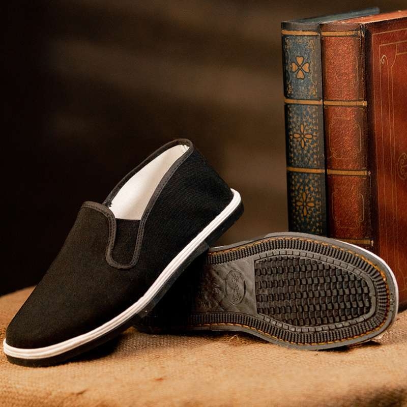 Unisex υφασμάτινα παπούτσια με πολύστρωτη σόλα, διαπνοή και αντιοσμητική προστασία, βαμβακερό πάνω μέρος και επένδυση, μεσαίο ύψος, σόλα από ύφασμα, μορφή δακτύλου: herringbone, φθινοπωρινά, 3–5 cm τακούνι