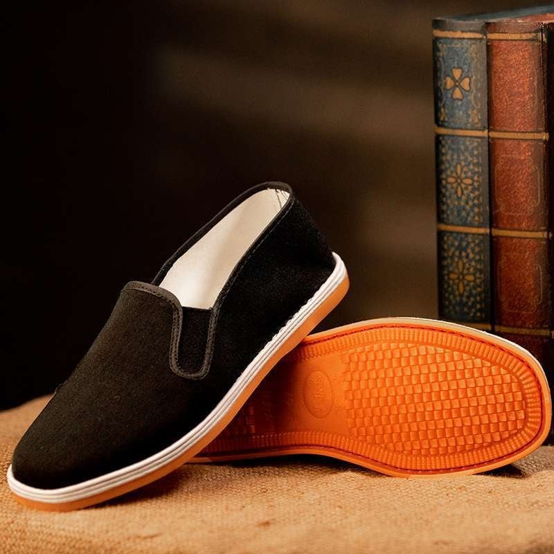 Unisex υφασμάτινα παπούτσια με πολύστρωτη σόλα, διαπνοή και αντιοσμητική προστασία, βαμβακερό πάνω μέρος και επένδυση, μεσαίο ύψος, σόλα από ύφασμα, μορφή δακτύλου: herringbone, φθινοπωρινά, 3–5 cm τακούνι