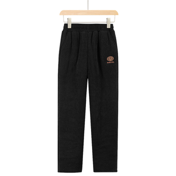 Női kordur nadrág, lazított szabás, fleece-betétes, őszi 2025, poliészter >95%, közepes vastagság