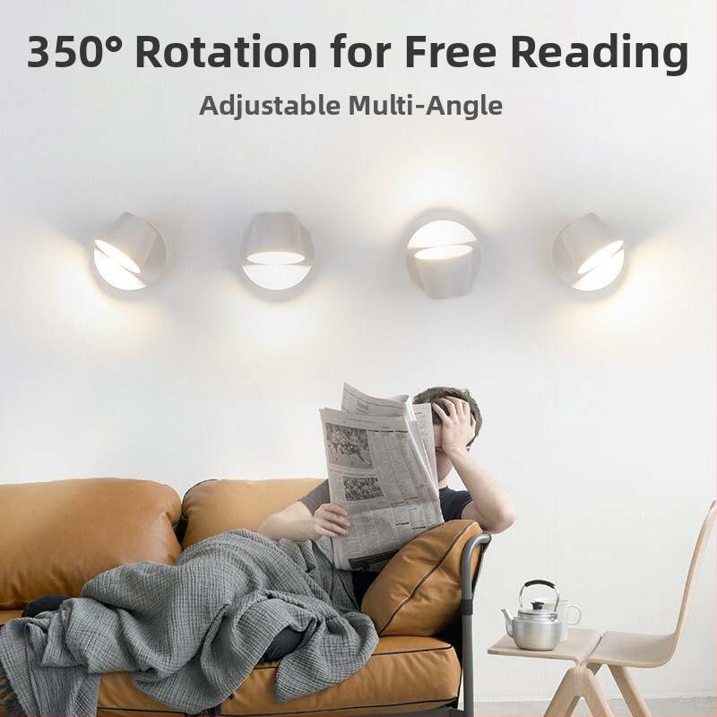 Λαμπτήρας τοίχου, μοντέρνο μινιμαλιστικό στυλ, LED φως, ακρυλική σκιά, διακόπτης ελέγχου