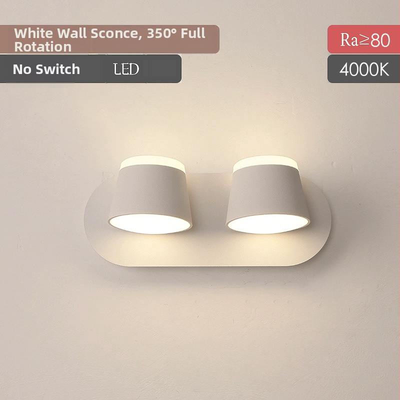 Λαμπτήρας τοίχου, μοντέρνο μινιμαλιστικό στυλ, LED φως, ακρυλική σκιά, διακόπτης ελέγχου