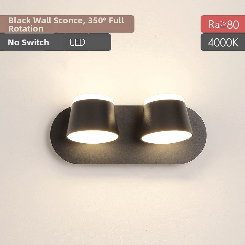 Λαμπτήρας τοίχου, μοντέρνο μινιμαλιστικό στυλ, LED φως, ακρυλική σκιά, διακόπτης ελέγχου