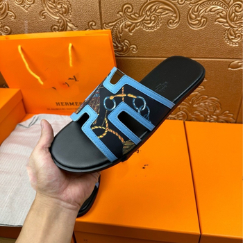 Слайд-сандали за мъже, канвас горна част, гумена подметка, закриване с лепило