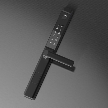 Delroy F9 Lacăt inteligent pentru uși glisante cu amprentă — construcție din aluminiu, stocare 50 amprente, peste 100000 de deblocări, scanare 0,1 s, alimentare DC