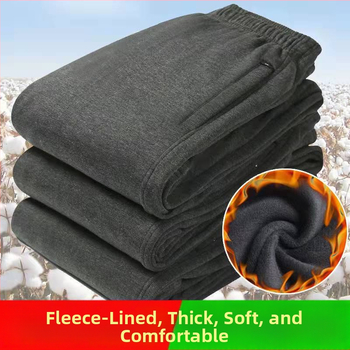 Спортно-ежедневни панталони с висока талия, прав крак, връзка за пристягане, памук-полиестер смес, подходящи за четири сезона