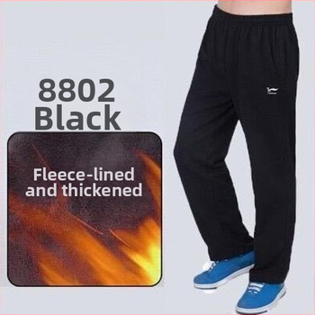 Спортно-ежедневни панталони с висока талия, прав крак, връзка за пристягане, памук-полиестер смес, подходящи за четири сезона