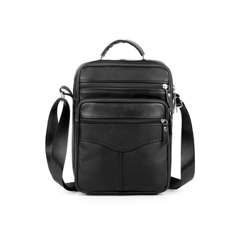Geantă de umăr pentru bărbați din piele naturală | Piele de vită de prim strat | Căptușeală din piele | Pentru călătorii de afaceri | Respirabilă, Impermeabilă, Foarte ușoară, Rezistentă la uzură