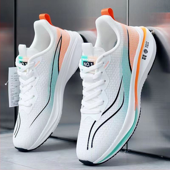 Ανδρικά παπούτσια για τρέξιμο – αναπνεύσιμο επάνω από πλέγμα, στρογγυλή μύτη, χαμηλό ύψος, επίπεδη φτέρνα, επιφανειακό άνοιγμα (αναπνεύσιμο επάνω από πλέγμα; στρογγυλή μύτη; χαμηλό ύψος; επίπεδη φτέρνα; επιφανειακό άνοιγμα)