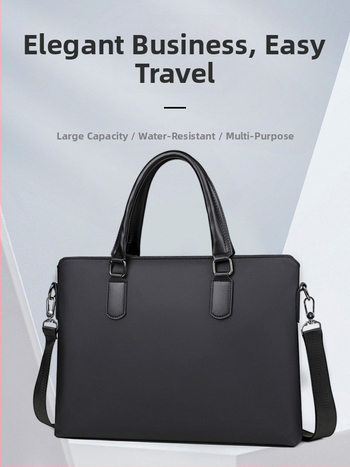 Επαγγελματική τσάντα εγγράφων με αδιάβροχο υλικό 900D φιλμ, επένδυση πολυεστέρα, ιμάντας crossbody, μονόχρωμο σχέδιο, Χειμώνας 2024, A Mountain