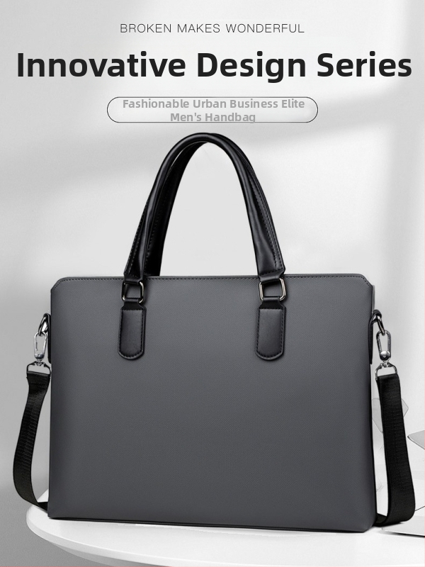 Επαγγελματική τσάντα εγγράφων με αδιάβροχο υλικό 900D φιλμ, επένδυση πολυεστέρα, ιμάντας crossbody, μονόχρωμο σχέδιο, Χειμώνας 2024, A Mountain