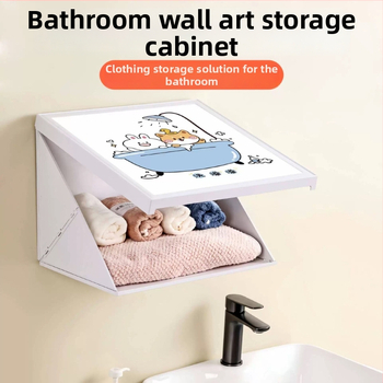 Raft de depozitare pentru baie - impermeabil, pliabil, 1 nivel, din plastic, încărcare 1–5 kg