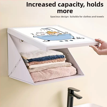 Raft de depozitare pentru baie - impermeabil, pliabil, 1 nivel, din plastic, încărcare 1–5 kg