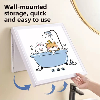 Raft de depozitare pentru baie - impermeabil, pliabil, 1 nivel, din plastic, încărcare 1–5 kg