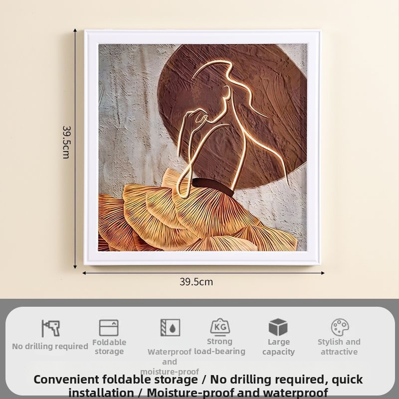 Raft de depozitare pentru baie - impermeabil, pliabil, 1 nivel, din plastic, încărcare 1–5 kg