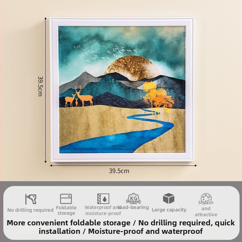 Raft de depozitare pentru baie - impermeabil, pliabil, 1 nivel, din plastic, încărcare 1–5 kg