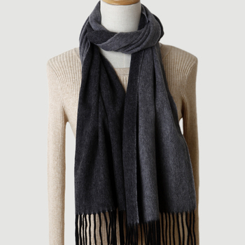 Fular dublu față din cașmir, unisex, țesătură twill, cald pentru iarnă, cașmir peste 96%