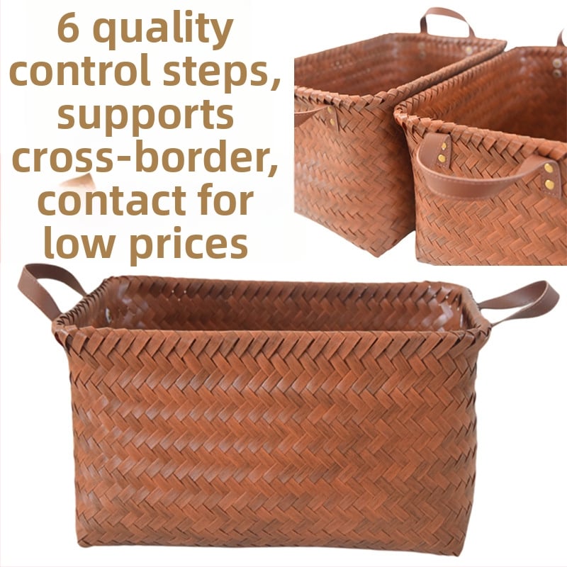 Съхранителна кошница за пране, памучна, винтидж стил, модел 036451, за одеяла и дрехи