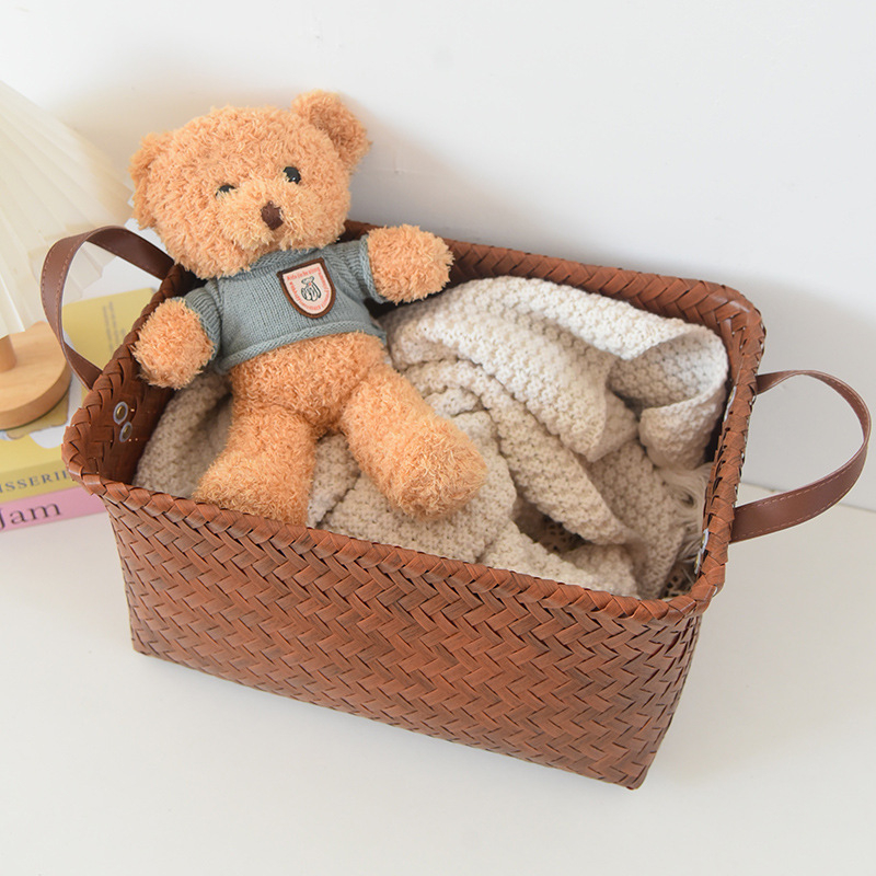 Съхранителна кошница за пране, памучна, винтидж стил, модел 036451, за одеяла и дрехи