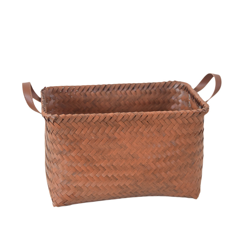 Съхранителна кошница за пране, памучна, винтидж стил, модел 036451, за одеяла и дрехи