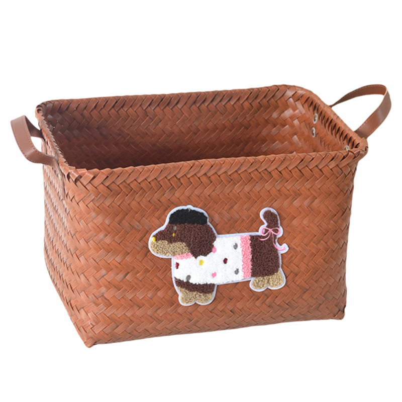 Съхранителна кошница за пране, памучна, винтидж стил, модел 036451, за одеяла и дрехи