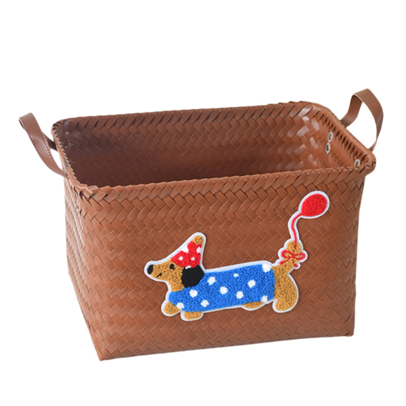 Съхранителна кошница за пране, памучна, винтидж стил, модел 036451, за одеяла и дрехи