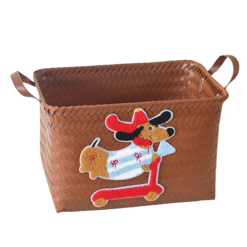 Съхранителна кошница за пране, памучна, винтидж стил, модел 036451, за одеяла и дрехи