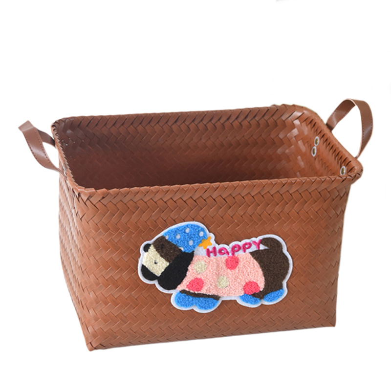 Съхранителна кошница за пране, памучна, винтидж стил, модел 036451, за одеяла и дрехи