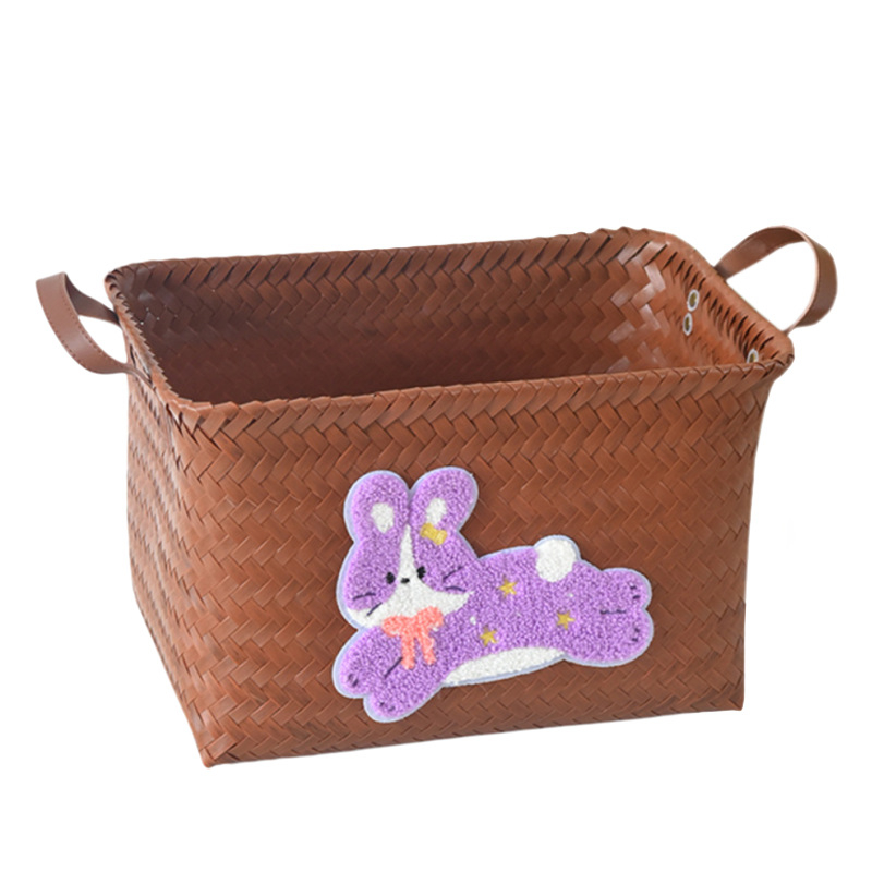 Съхранителна кошница за пране, памучна, винтидж стил, модел 036451, за одеяла и дрехи