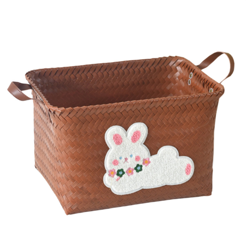 Съхранителна кошница за пране, памучна, винтидж стил, модел 036451, за одеяла и дрехи