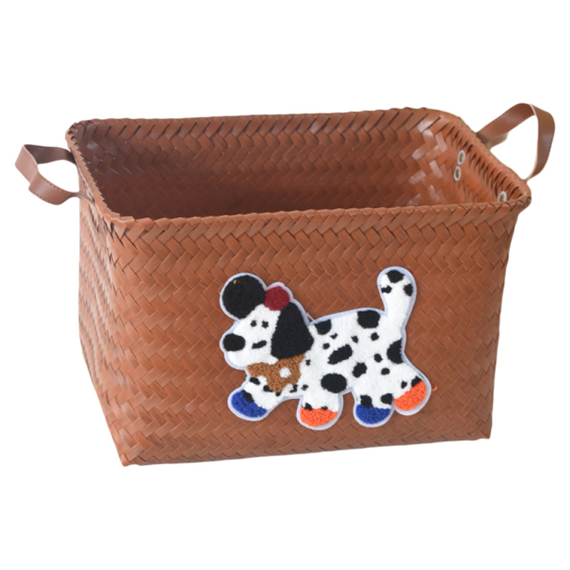 Съхранителна кошница за пране, памучна, винтидж стил, модел 036451, за одеяла и дрехи