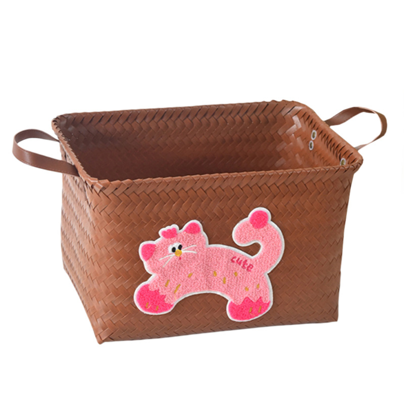 Съхранителна кошница за пране, памучна, винтидж стил, модел 036451, за одеяла и дрехи