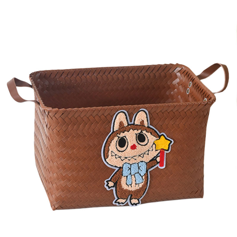 Съхранителна кошница за пране, памучна, винтидж стил, модел 036451, за одеяла и дрехи