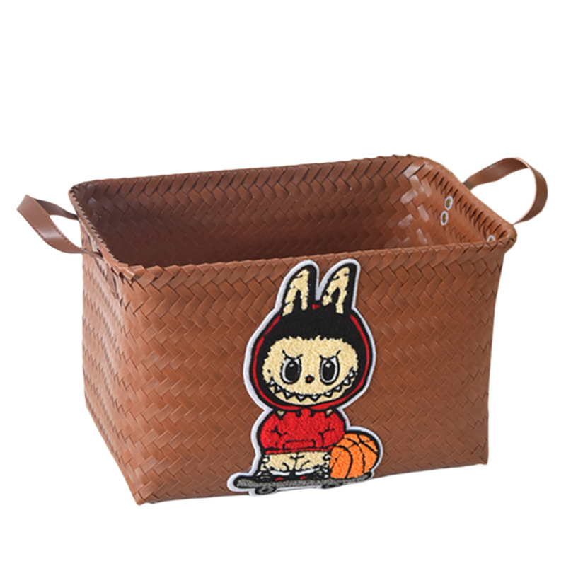 Съхранителна кошница за пране, памучна, винтидж стил, модел 036451, за одеяла и дрехи