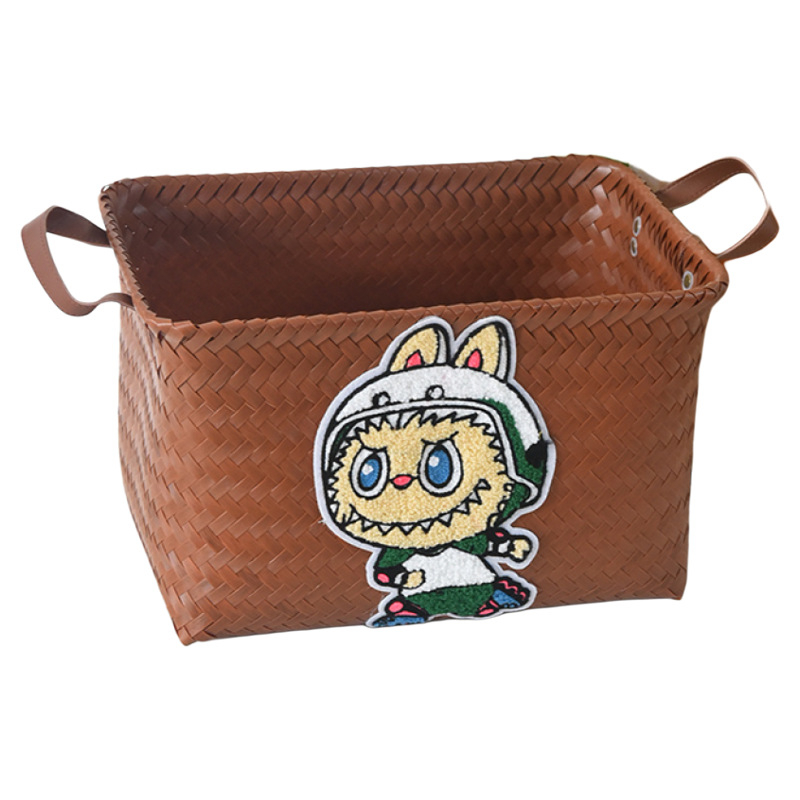 Съхранителна кошница за пране, памучна, винтидж стил, модел 036451, за одеяла и дрехи