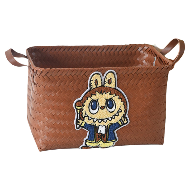 Съхранителна кошница за пране, памучна, винтидж стил, модел 036451, за одеяла и дрехи